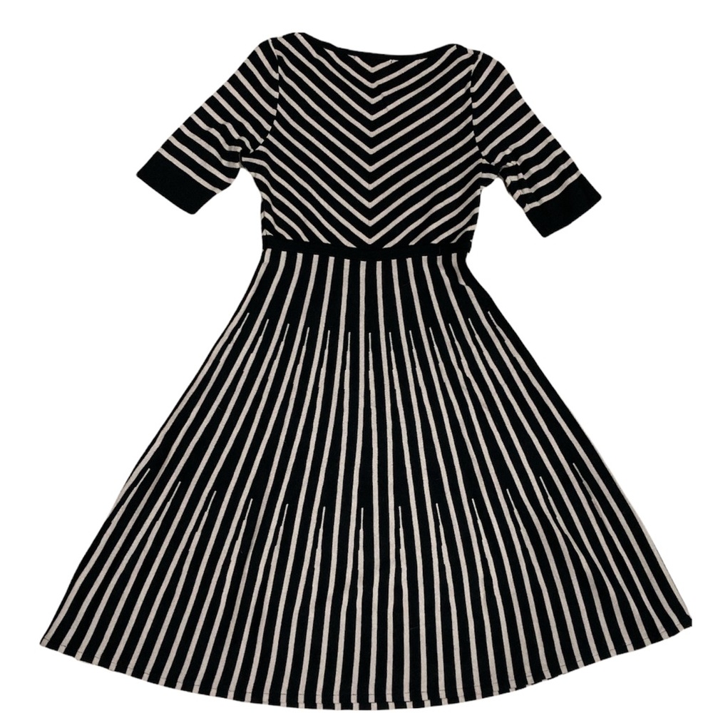 Boden Amelia Striped Fit & Flare Skater Wool Blend Knit Dress Women Sz 4L UK 8L - Picture 9 of 9